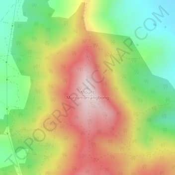 Carte topographique Mount Murramurrangbong, altitude, relief