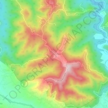 Carte topographique At Mâamar, altitude, relief