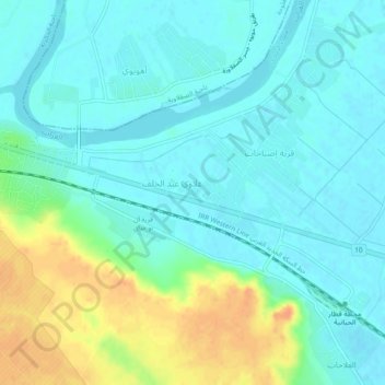 Carte topographique Muhammad al Alawi, altitude, relief