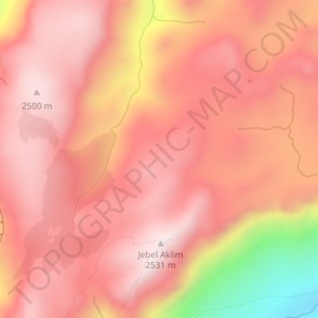 Carte topographique Anti-Atlas, altitude, relief