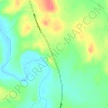 Carte topographique Black Spring, altitude, relief