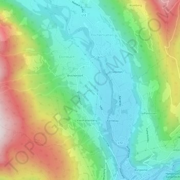Carte topographique Saps, altitude, relief