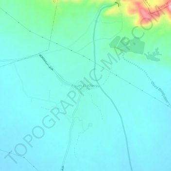 Carte topographique Foum El Kherza, altitude, relief