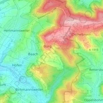 Carte topographique Schulerhof, altitude, relief