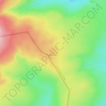 Carte topographique Blake Hill, altitude, relief