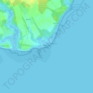 Carte topographique Stansore Point, altitude, relief