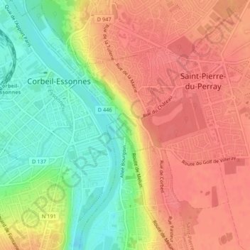 Carte topographique Montgardé, altitude, relief