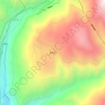 Carte topographique 雾浓顶, altitude, relief