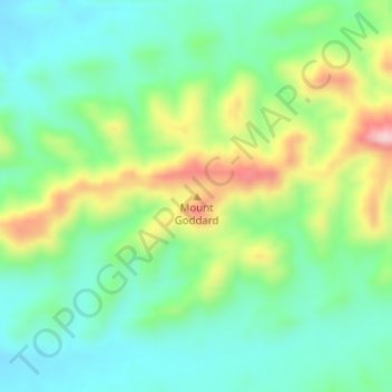 Carte topographique Mount Goddard, altitude, relief