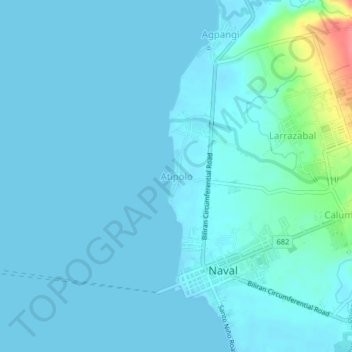 Carte topographique Atipolo, altitude, relief