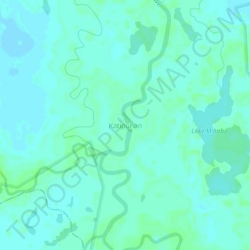 Carte topographique Katipunan, altitude, relief