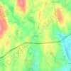 Carte topographique Riverbank, altitude, relief