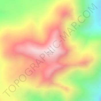 Carte topographique Cerro Toco, altitude, relief