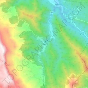 Carte topographique Warte, altitude, relief