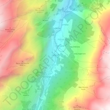Carte topographique Gerbelle, altitude, relief