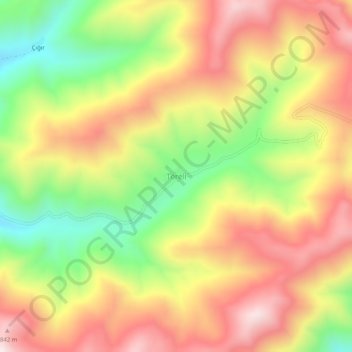 Carte topographique Töreli, altitude, relief