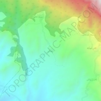 Carte topographique Shodan, altitude, relief