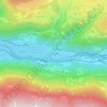 Carte topographique Dörfl, altitude, relief