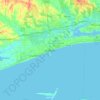 Carte topographique Gulfport, altitude, relief