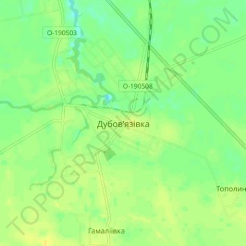 Carte topographique Дубовязовка, altitude, relief