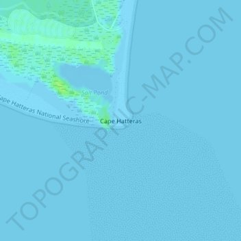 Carte topographique Cape Hatteras, altitude, relief
