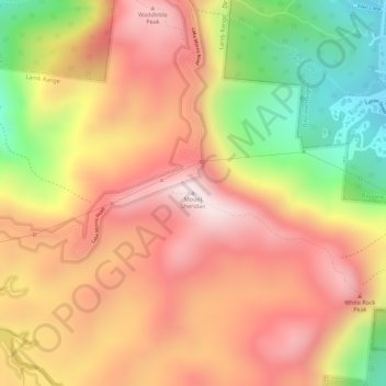 Carte topographique Mount Sheridan, altitude, relief
