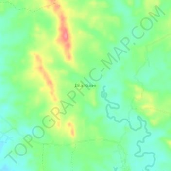 Carte topographique Bila Riase, altitude, relief