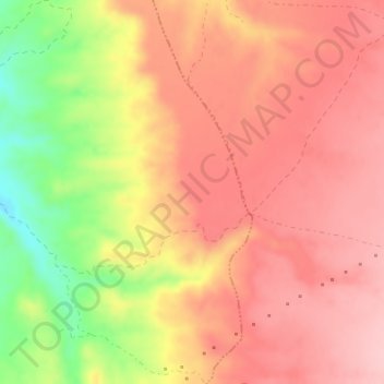 Carte topographique Llanos de la Parra, altitude, relief