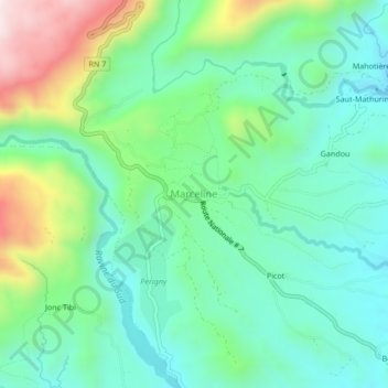 Carte topographique Marceline, altitude, relief