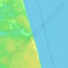Carte topographique Marconi Beach, altitude, relief