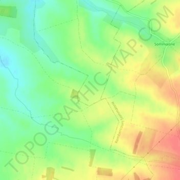 Carte topographique Le petit ban, altitude, relief