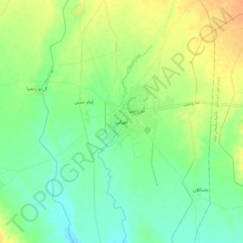Carte topographique Amirli, altitude, relief