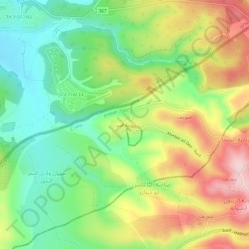 Carte topographique Khirbat a-Dar, altitude, relief