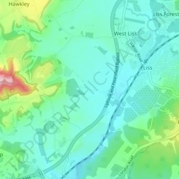 Carte topographique Flexcombe, altitude, relief