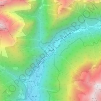 Carte topographique Fiumenero, altitude, relief