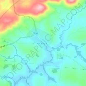 Carte topographique Vista Alegre, altitude, relief