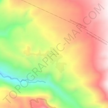 Carte topographique Tharon, altitude, relief