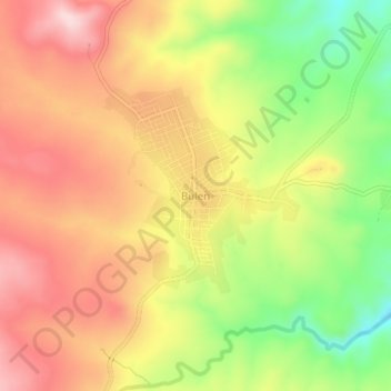 Carte topographique Bulen, altitude, relief