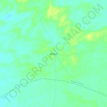 Carte topographique Barjasar, altitude, relief