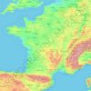 Carte topographique Metropolitaans Frankrijk, altitude, relief