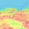 Carte topographique Kabylie, altitude, relief
