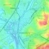 Carte topographique Bladensburg, altitude, relief