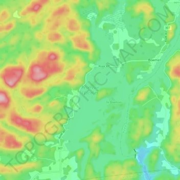 Carte topographique Réservoir l'Escalier, altitude, relief