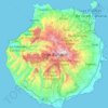 Carte topographique Gran Canaria, altitude, relief