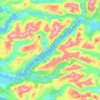 Carte topographique Loch Shiel, altitude, relief