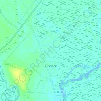 Carte topographique Bucksport, altitude, relief