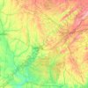 Carte topographique Talladega National Forest, altitude, relief