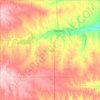 Carte topographique Rooks County, altitude, relief
