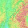 Carte topographique Rhône-Alpes, altitude, relief