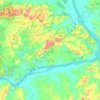 Carte topographique Hardin County, altitude, relief